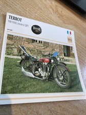 Terrot 500 NSSL moteur JAP 1933 carte moto de collection Atlas France