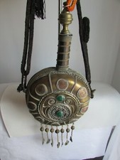 superbe et rare gourde à poudre en laiton touareg/berbère