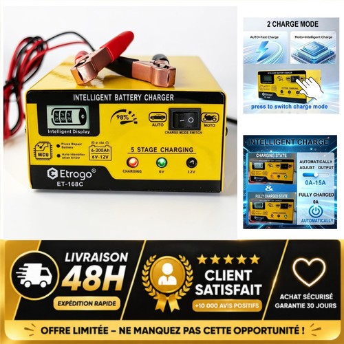 Chargeur batterie 12v 6v - 12v,
