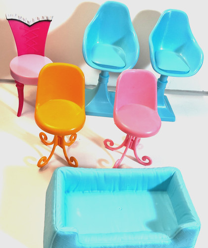 Barbie doll dollhouse chairs - doll,