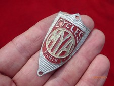 Ancienne Plaque  de Vélo Cycles moto MYA PARIS