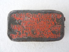 BOITE FIRST AID PANSEMENT BANDAGE COMBAT AMÉRICAIN US medic usmd nurse casque