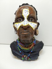 Buste en résine - Guerrier Africain
