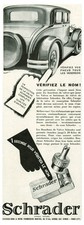 Publicité Ancienne  Voiture Valve Schrader le Nom 1930 issue de magazine