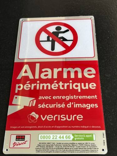 Verisure alarme plaque