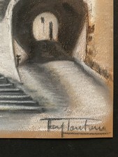 Tableau ancien XX paysage De