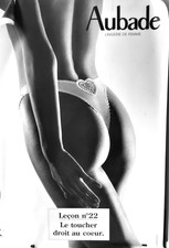 AUBADE - Affiche originale RARE Leçon 22 "Le Toucher..." fin 90's- 120x176cm