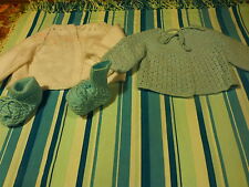 3piéces blanc ,bleues  pour