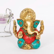 Statue en laiton Ganesha