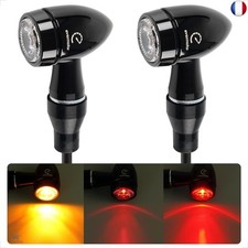 evermotor Universel CNC 12V 2Pcs E32 Mini Clignotant Moto Indicateurs Bullet