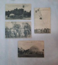 12K7 LOT 4  CPA CARTE POSTALE SAPEURS AEROSTIERS BALLON DIRIGEABLE  POSTE WW1