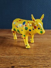 Tirelire Vache Pop Art Vintage en Céramique Jaune à Pois Colorés - Déco original