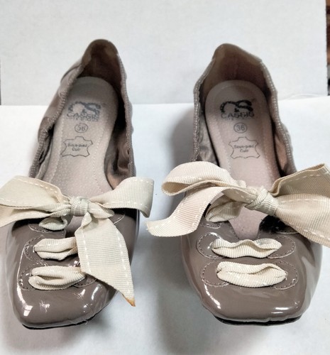 Ballerines tout cuir taupe