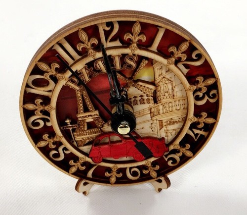 Horloge bois 2cv citroën - bois,