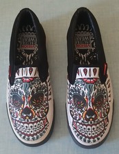CHAUSSURES SLIP ON COLLECTOR VISION STREET WEAR T41,5 TATTOO CHICANO SKATE...