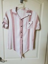 Red and White Striped Tie