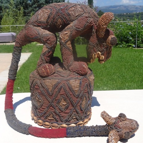 Cimier coiffe bamiléké - coiffe,