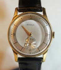 Montre bracelet homme mécanique EDICLA boitier plaqué or révisée - JGL24EDI001