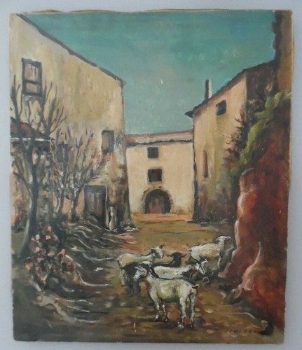 Ancienne huile sur - ancienne,