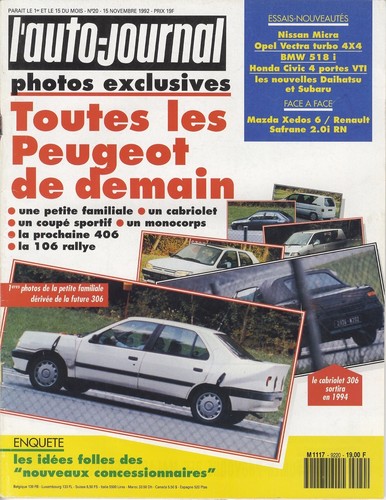Auto journal 1992 20 - l'auto,