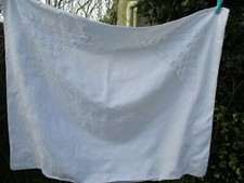 Grande housse de coussin de tête de lit ancienne XIXè-1900 damassé et dentelle