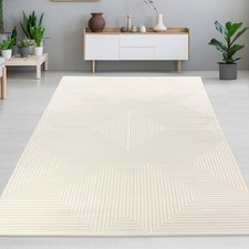 Tapis crème à motif