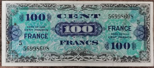 Billet 100 francs 1944 france - billet,