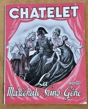 Ancien Programme de Théâtre du CHATELET de 1948 La Maréchale sans gêne LEHMANN