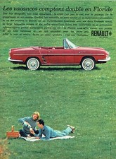 Publicité Advertising 089  1961  la Renault  Floride gordini