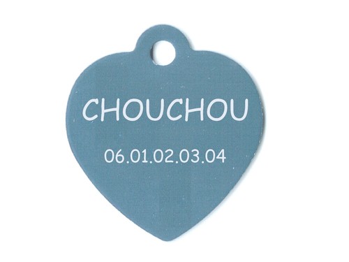 Medaille gravee chien chat - ou,