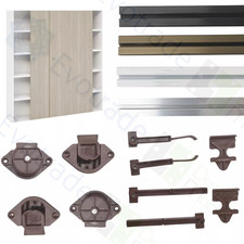 Système De Portes Coulissantes - 1 ou 2 Portes Rail de 2 METRES. Max 55kg