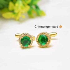 Émeraude Verre Pierre Plaqué