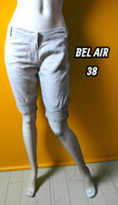 Bel Air Taille 38  Superbe bermuda beige femme en lin short longueur genou