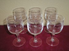Lot de 6 verres a vin blanc en CRISTAL D'ARQUES modèle MATIGNON / Excellent état