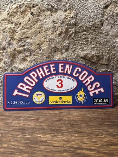Plaque trophée corse 2013 - en,