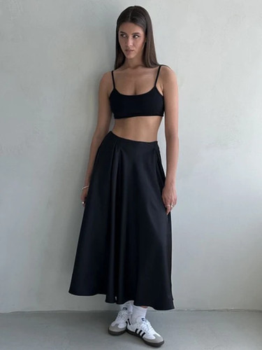 Jupe midi élégante taille - midi,