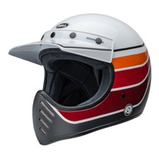 Casque Enduro BELL Moto-3 RSD Saddleback Blanc Noir Satinée Poli