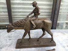 CHEVAL DE COURSE AVEC SON JOCKEY EN RÉGULE D'APRÈS  Pierre-Jules Mêne 