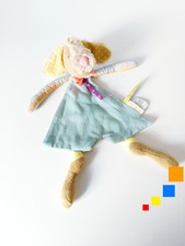 Doudou Plat Jean- Jean Chien Bleu Vert Jaune Etoiles Les Tartempois Moulin Roty