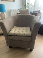 Fauteuils gris/beige, lot de 2 