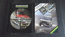 2 X CATALOGUE/BROCHURE RANGE ROVER 1980 et 1982