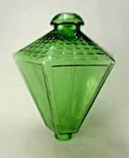 AUTHENTIQUE LANTERNE ITALIENNE / VENITIENNE EN VERRE ART DECO COULEUR BOUTEILLE
