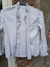 Ancienne chemise de jour pur  coton  manches longues avec broderie poignet