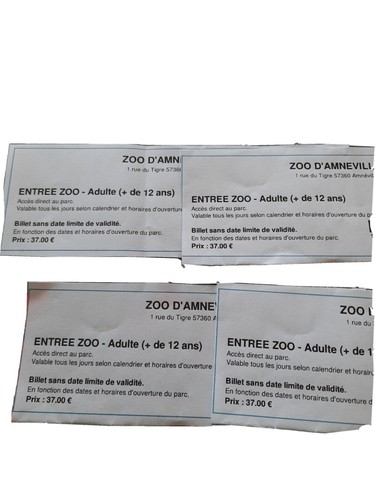 Tickets zoo parc amneville - 4,