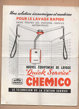 publlcité vieux papiers CHEMICO  lavage pour station service automobile P43685
