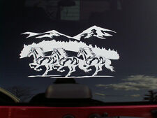 Wild Horses Mountain Scene Decal Sticker