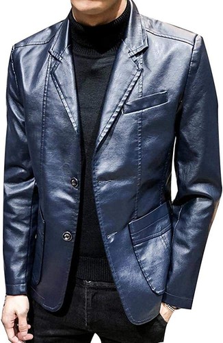 Veste blazer cuir agneau - blazer, en