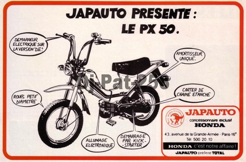 Publicité moto honda px 50 - px,