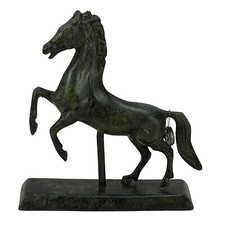 Statue sculpture statue bronze véritable massif cheval d'élevage art en métal