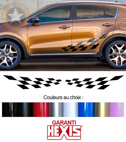 Bandes damiers pour kia - 2, x